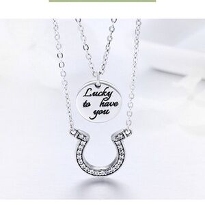 New Double Layered Lucky Horseshoe Necklace‎